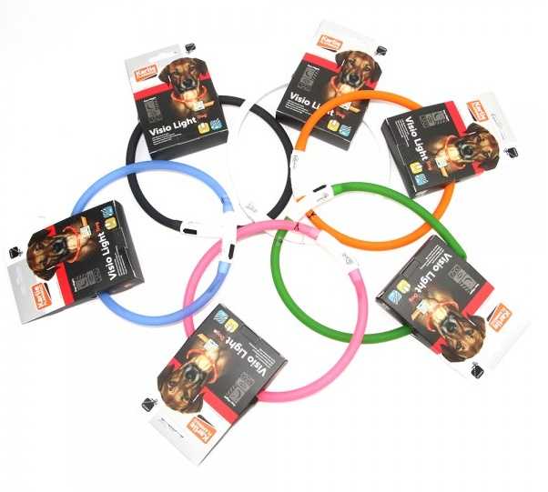 LED obojek dobíjecí Karlie, zelená 75 cm