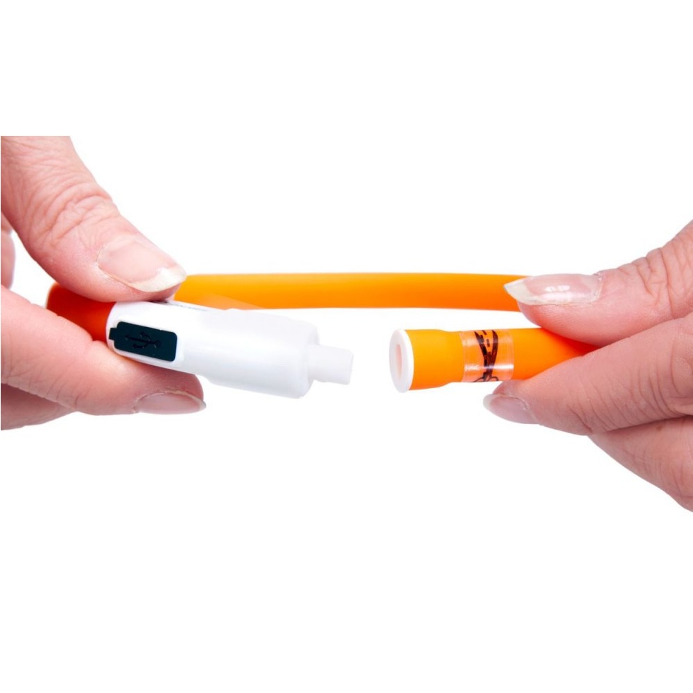 LED obojek dobíjecí Karlie, růžová 35 cm