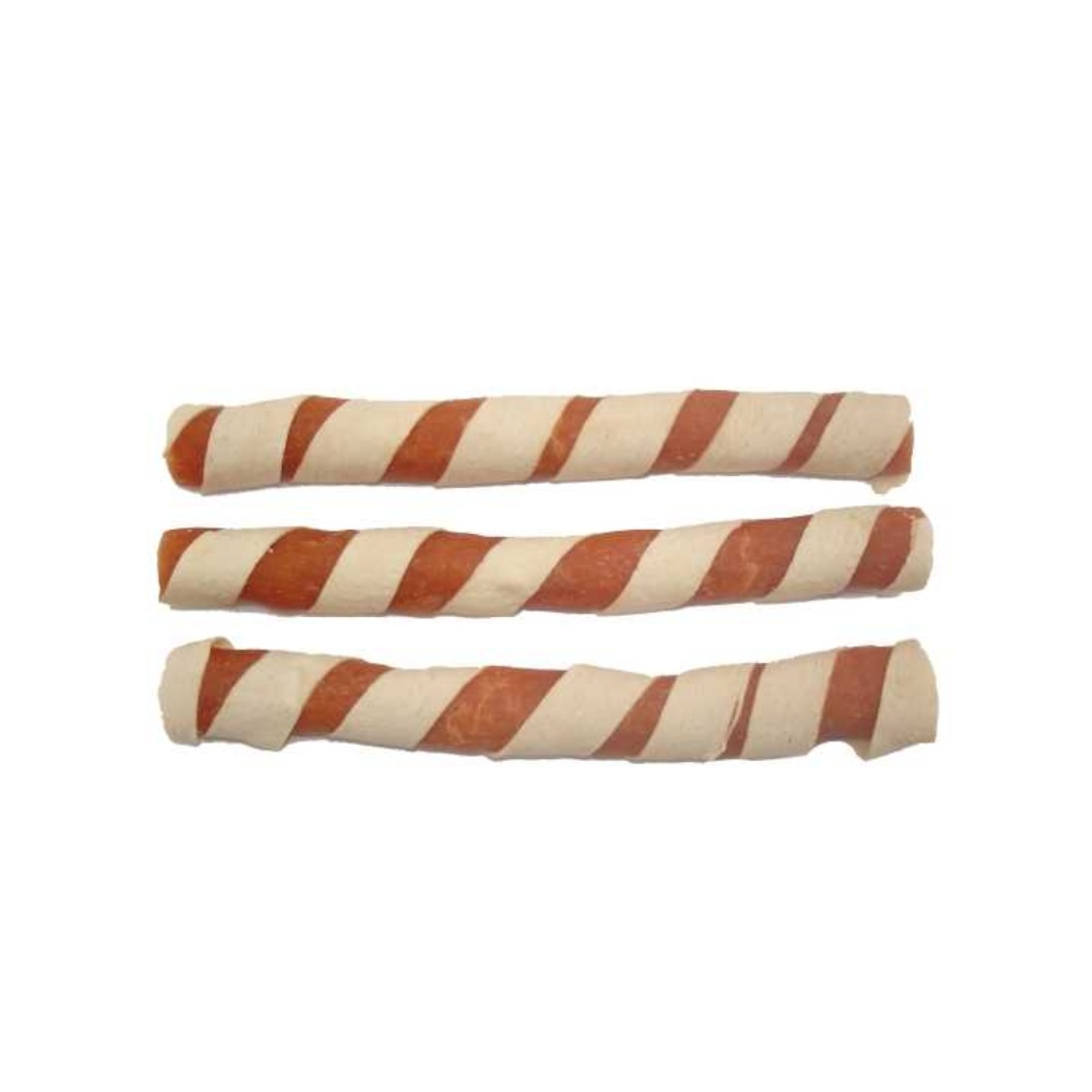 Chicken Jerky wrapped Pollock Strips JUKO Snacks 250 g