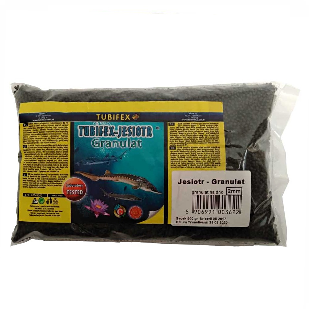 Tubifex krmivo pro jesetery 2 mm, sáček 0,5 kg