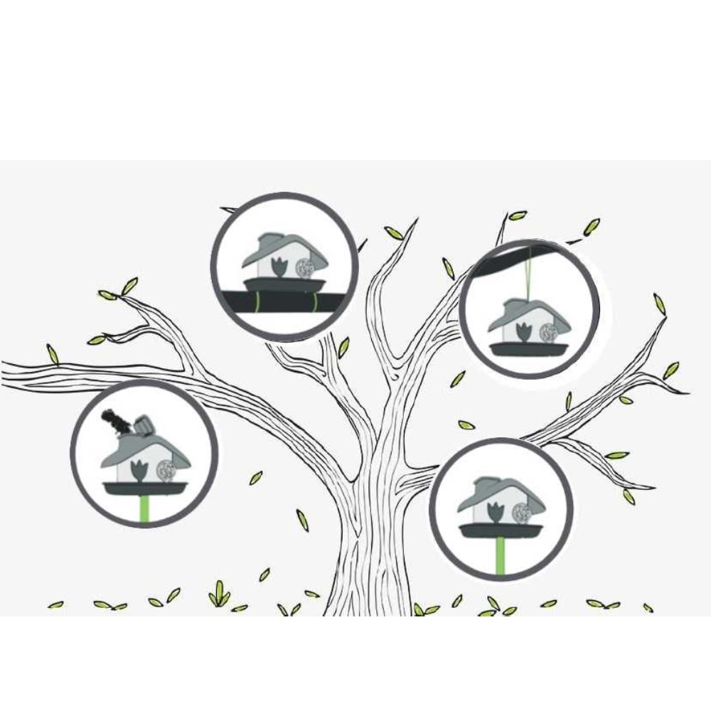 Krmítko venkovní domek plast hnědá