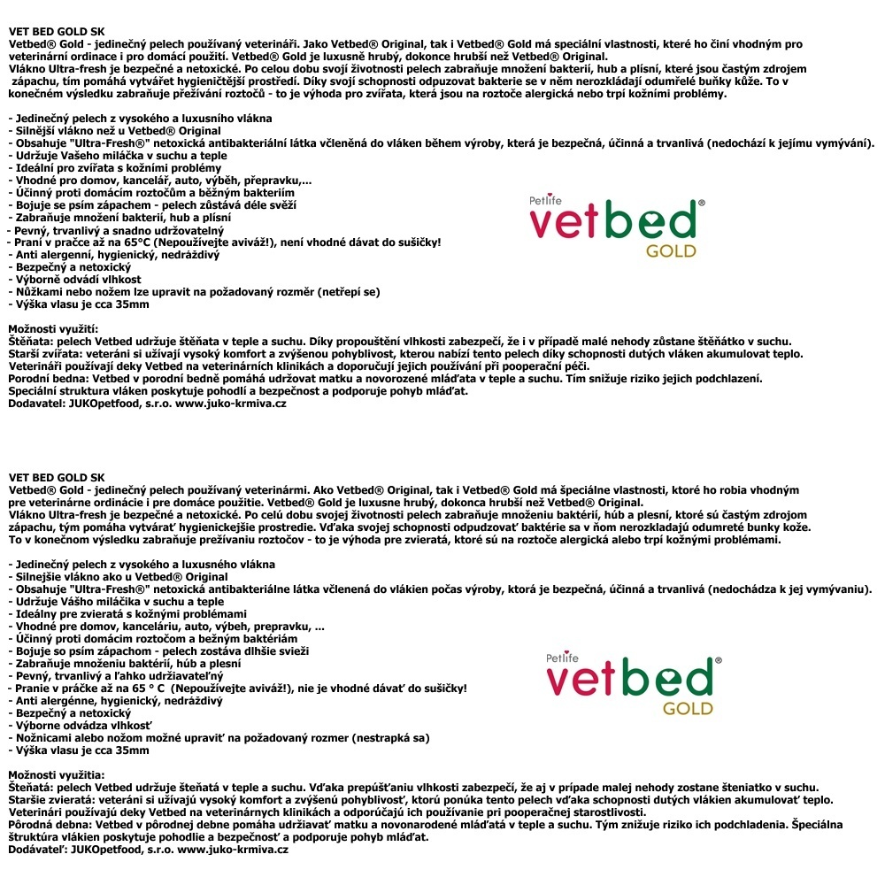 Vetbed Gold grafitová, role 10 x 1,5 m, vlas 35 mm