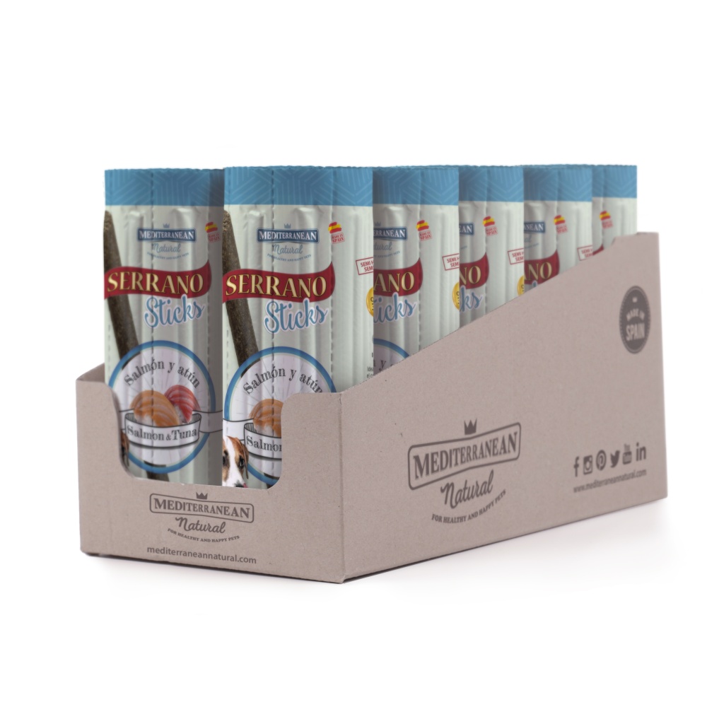 Serrano Dog Sticks Salmon & Tuna, tyčinka 16 x 12 g