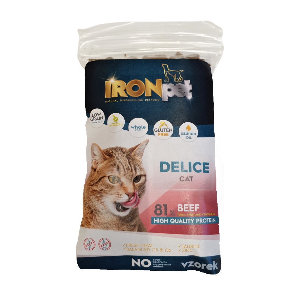 Vzorek IRONpet Cat Delice Beef (Hovězí) 70 g