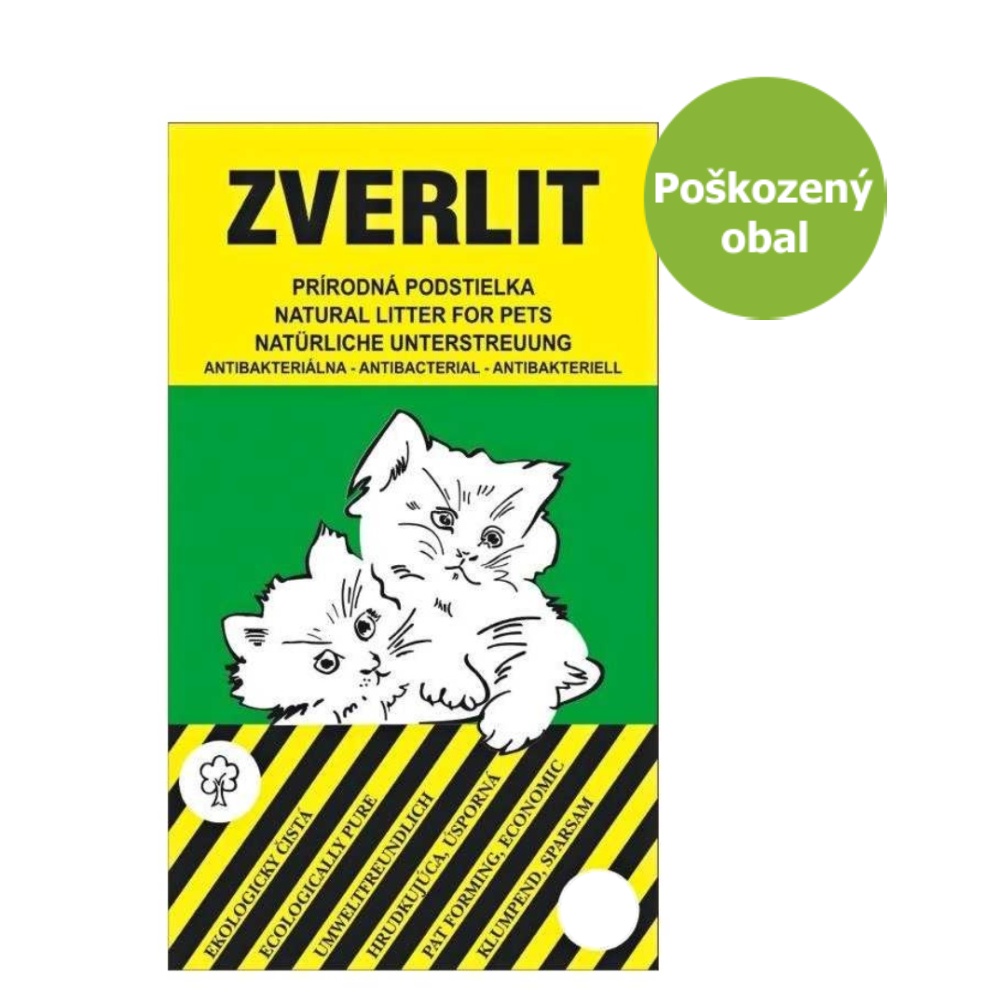 ZVERLIT zelený hrubá podestýlka 9,6 kg - Poškozený obal - SLEVA 10 %