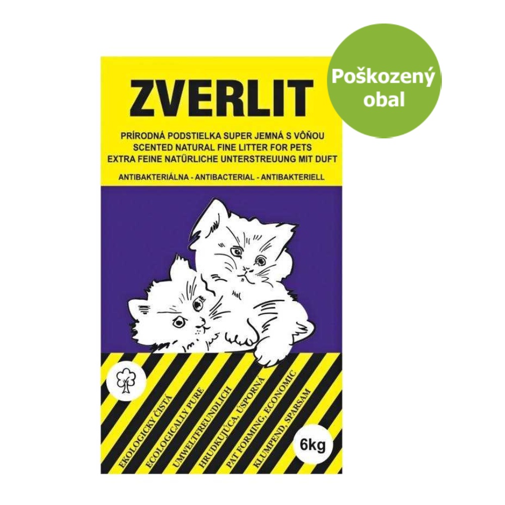 ZVERLIT fialový podestýlka super jemná s vůní 5,1 kg - Poškozený obal - SLEVA 15 %