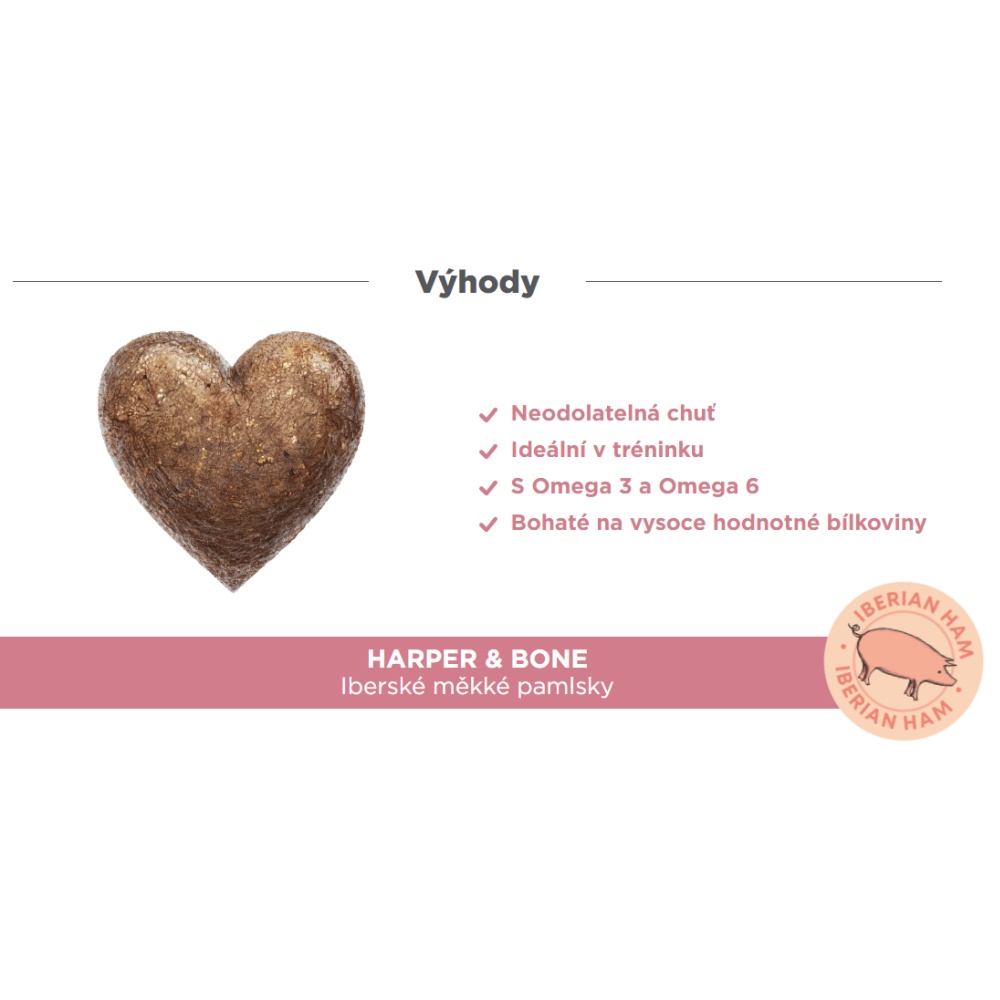 Harper and Bone Cat & Dog iberské měkké pamlsky hovězí 90 g