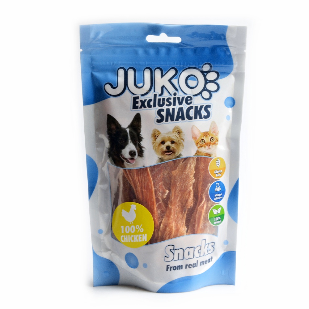 Chicken 100% Jerky JUKO Snacks 70 g