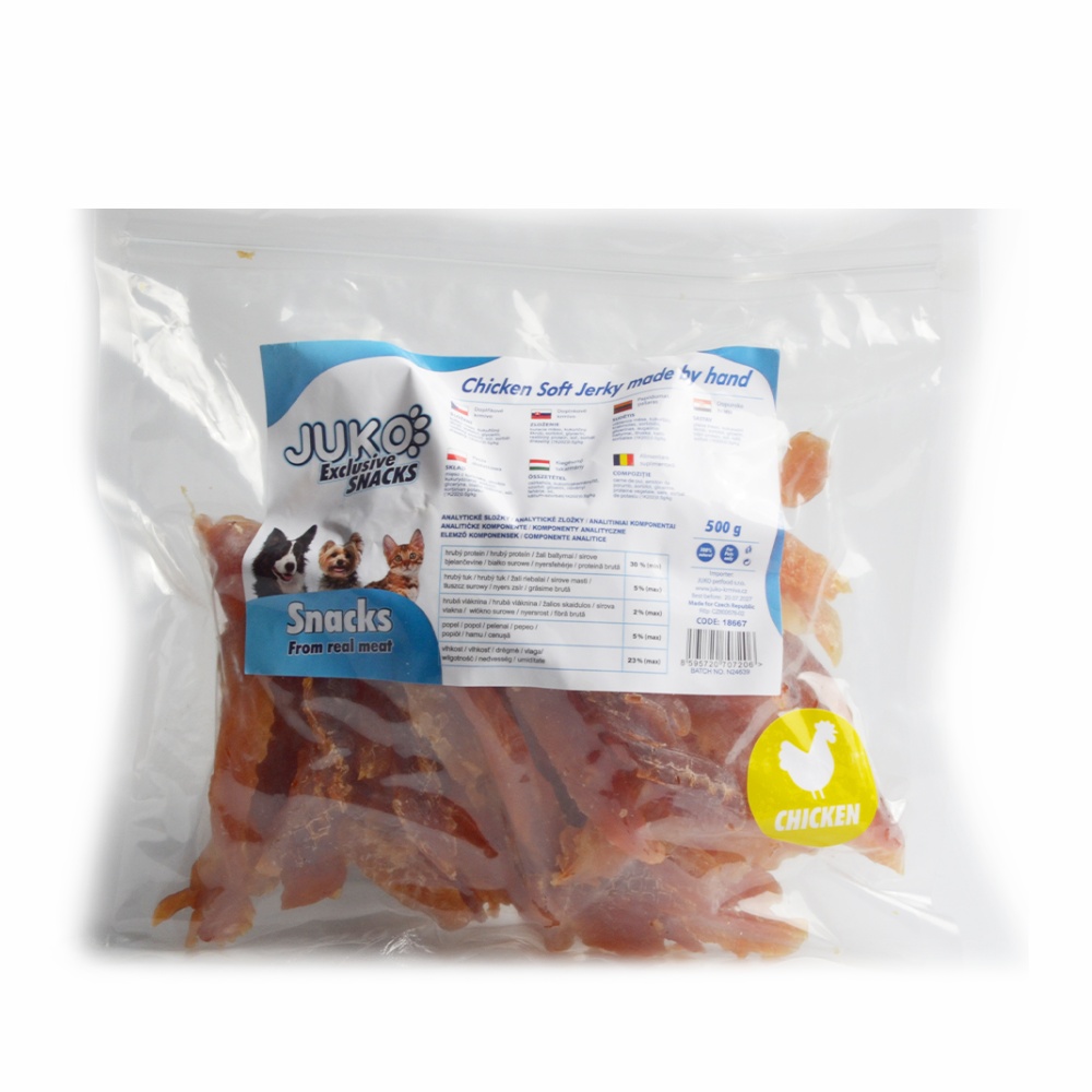 Chicken Soft Jerky made by hand JUKO Snacks 500 g