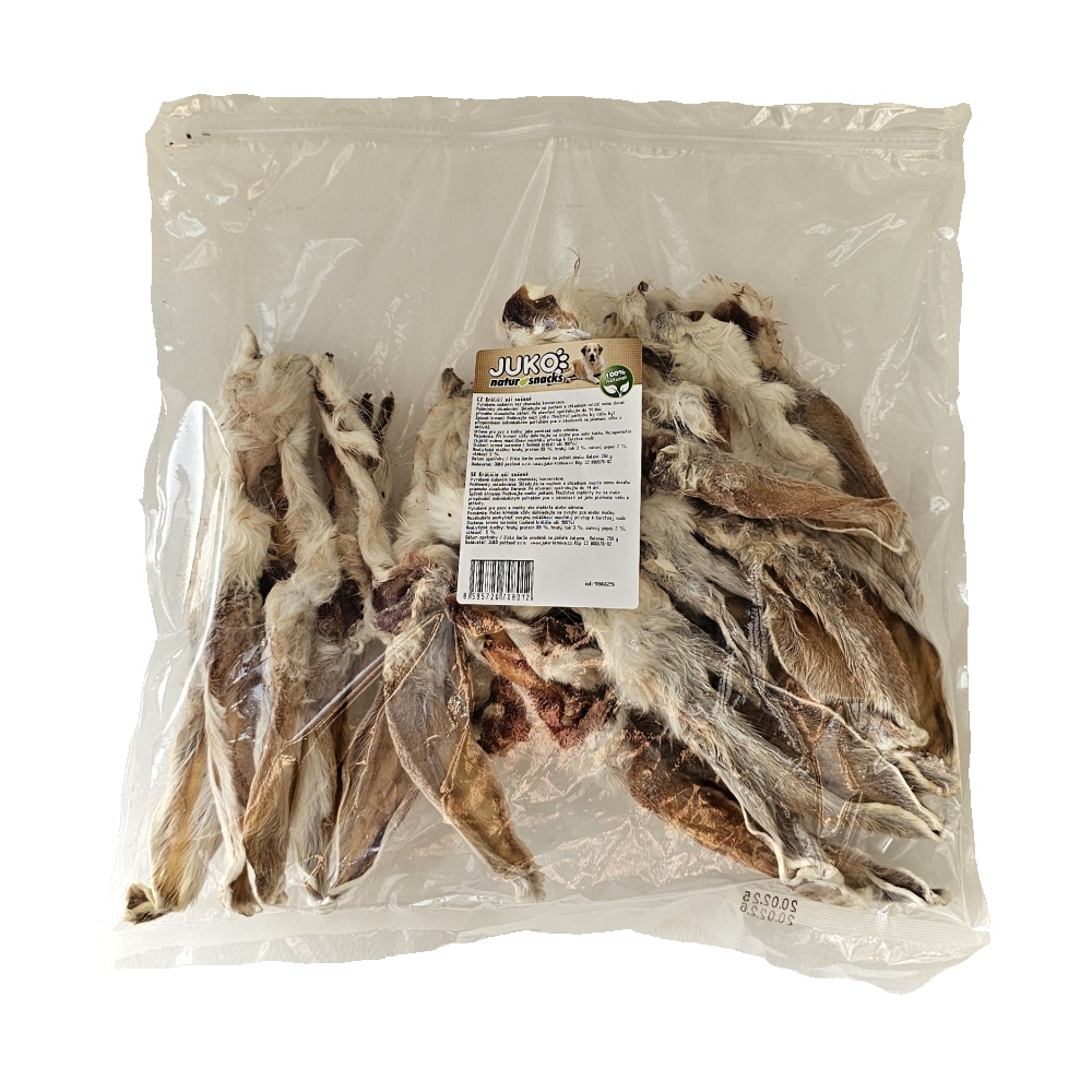 Uši králičí se srstí sušené JUKO 250 g