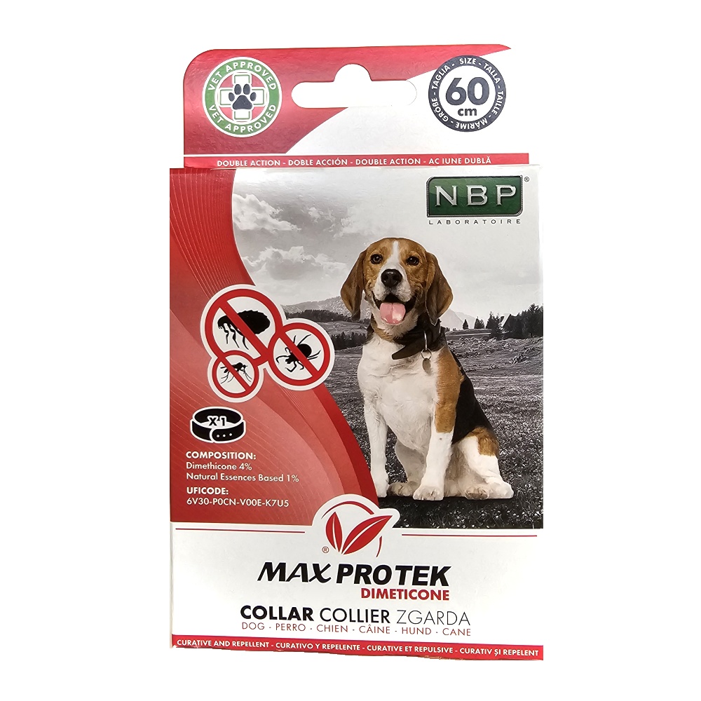 Max Protek repelentní fluorescenční obojek, pes 60 cm