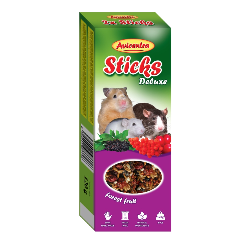 Avicentra Deluxe Tyčinka Malý hlodavec lesní ovoce (2 ks)