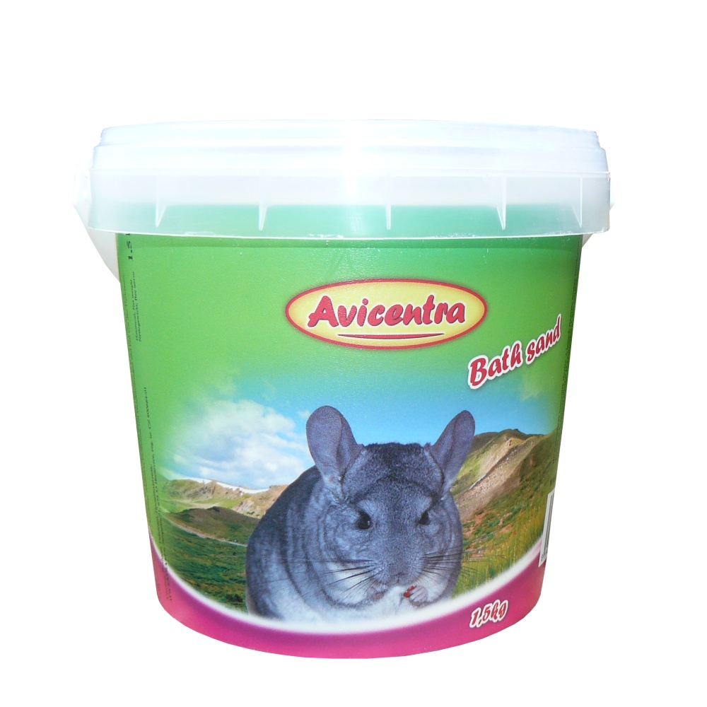 Avicentra Písek pro činčily, kyblík 1,5 kg