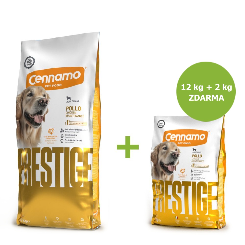 Prestige Dog Adult Maxi Chicken 12 kg + 2 kg ZDARMA