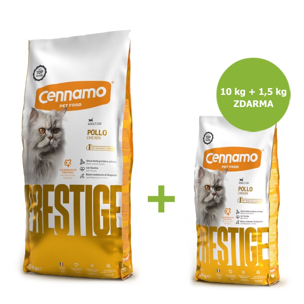 Prestige Cat Adult Chicken 10 kg + 1,5 kg ZDARMA