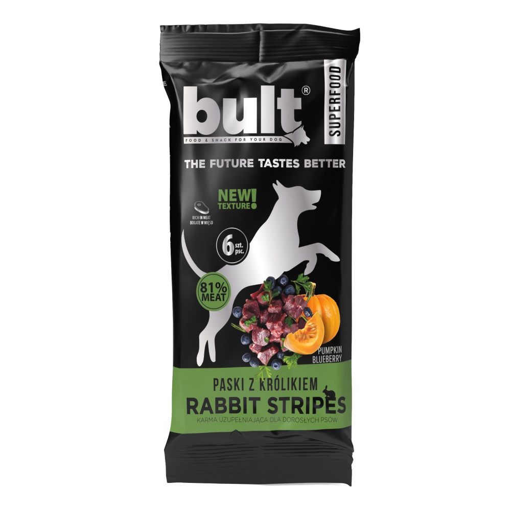 Bult Dog Plátky králík s dýní a borůvkami 60 g (6 ks)
