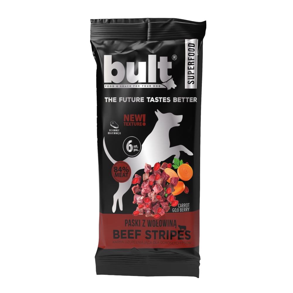 Bult Dog Plátky hovězí s goji a mrkví 60 g (6 ks)