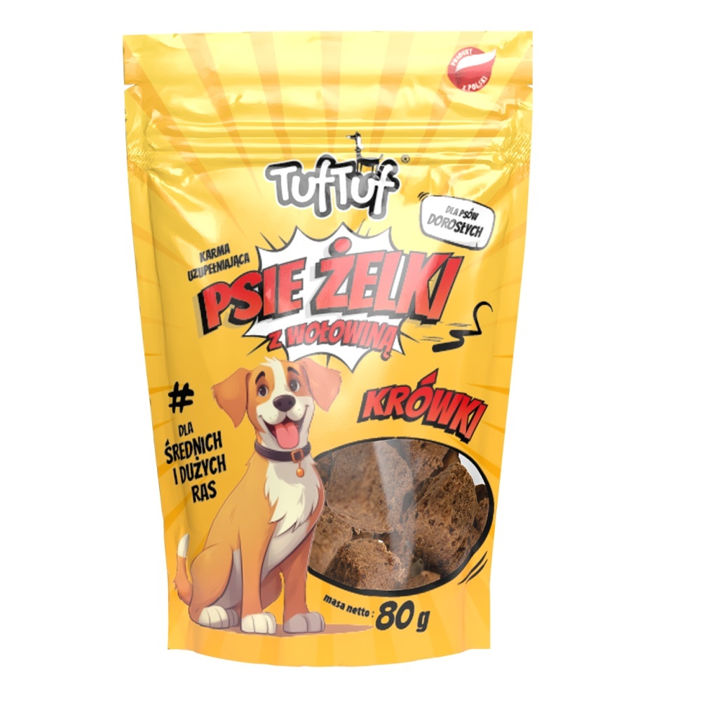 TufTuf Super měkké hovězí kostky pro střední a velká plemena 80 g