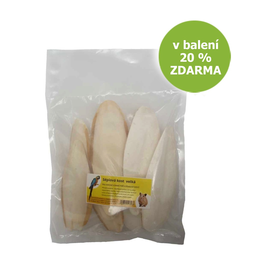 Sépiová kost velká cca 20 cm (10 ks) + 20 % ZDARMA