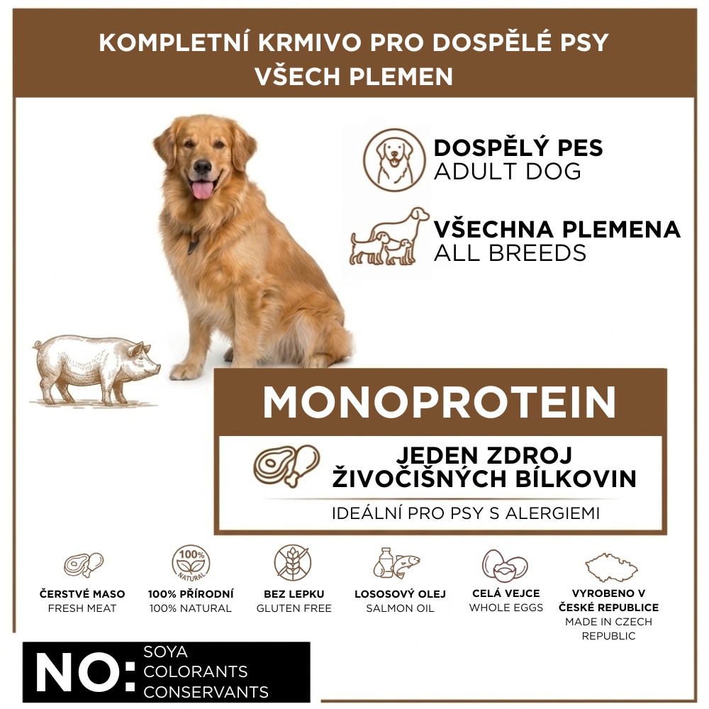IRONpet Dog Adult All Breeds Pork 12 kg