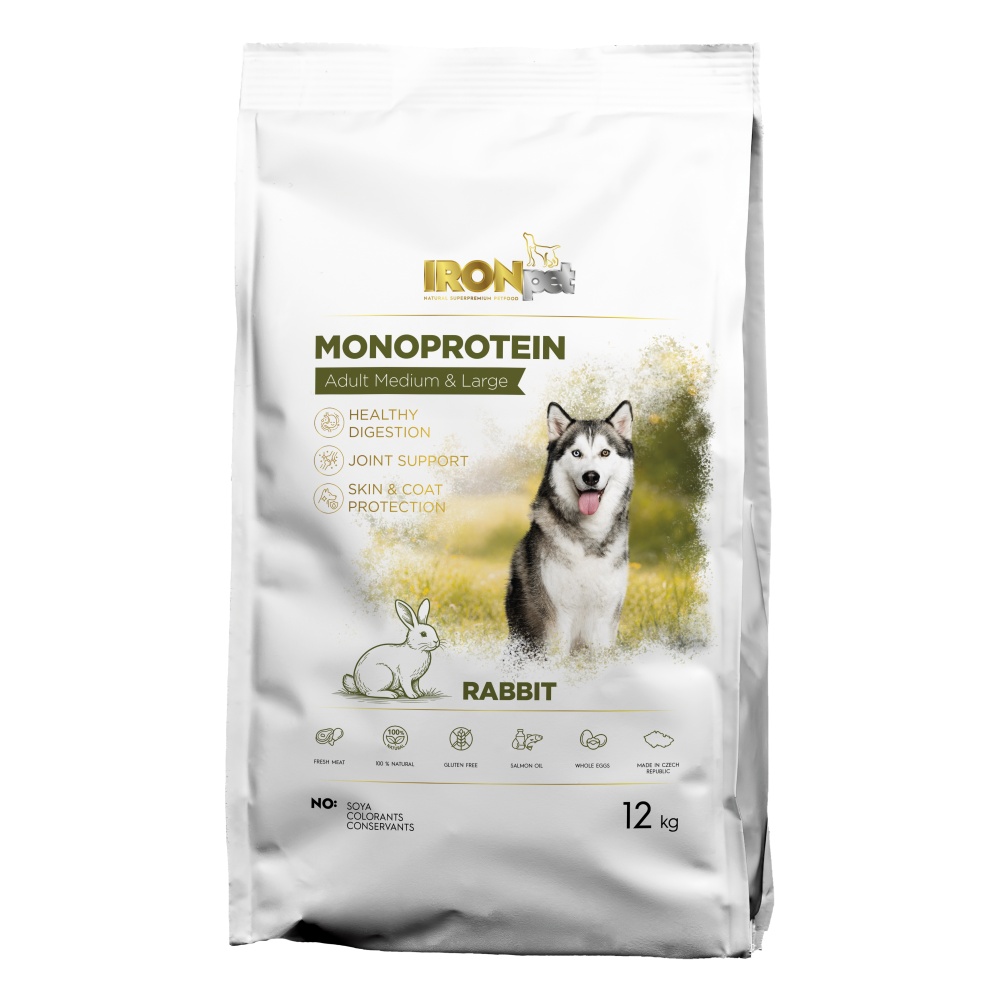 IRONpet Dog Adult Medium & Large Rabbit 12 kg
