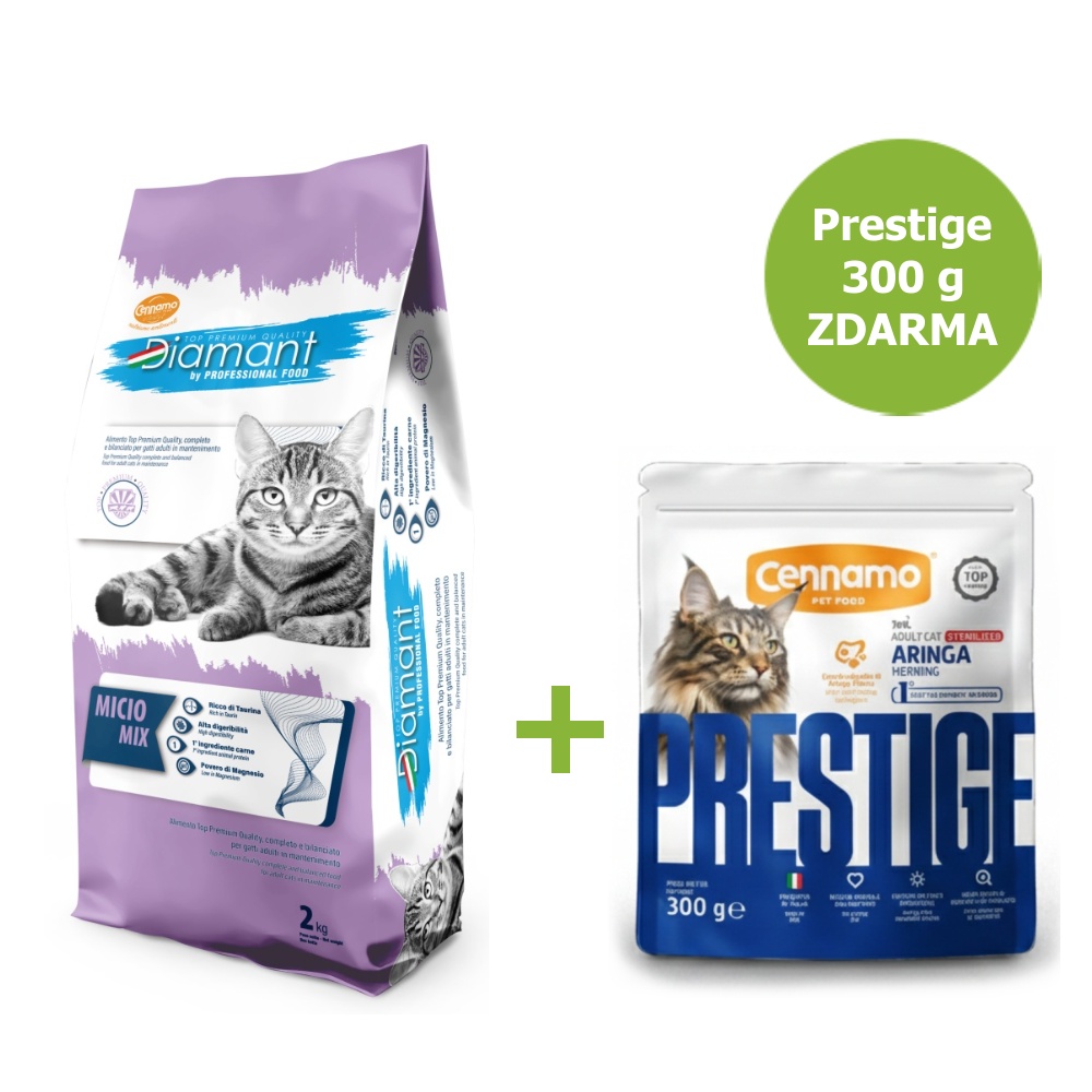 Diamant Cat Micio Mix 2 kg + Prestige 300 g ZDARMA