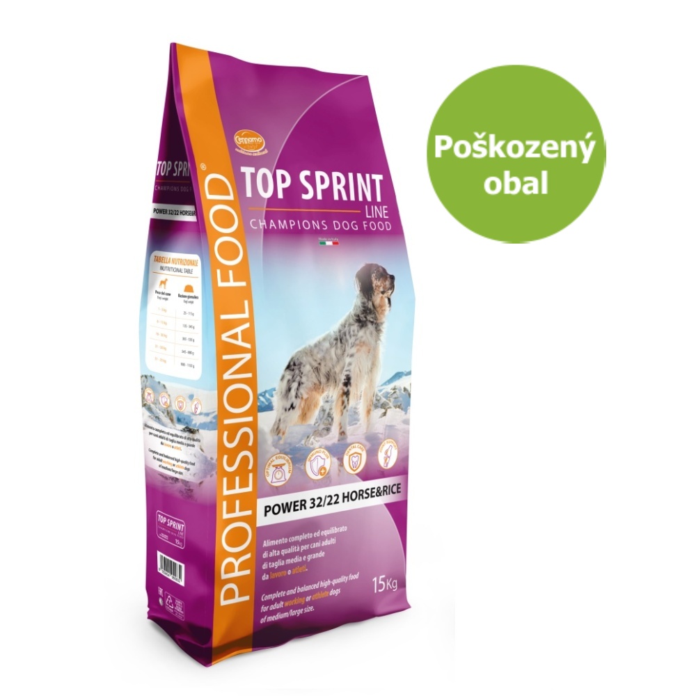 Top Sprint Power Horse & Rice 14,5 kg - Poškozený obal - SLEVA 15 %