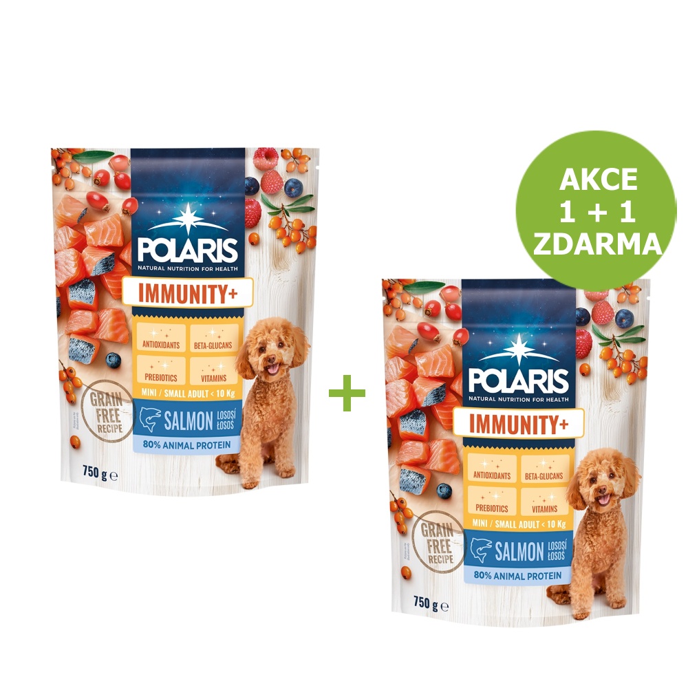 Polaris Immunity Dog Adult small & mini Losos GF 750 g AKCE 1 + 1 ZDARMA