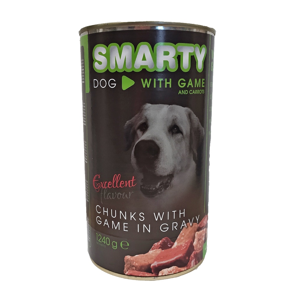 SMARTY Dog Zvěřina chunks, konzerva 1240 g