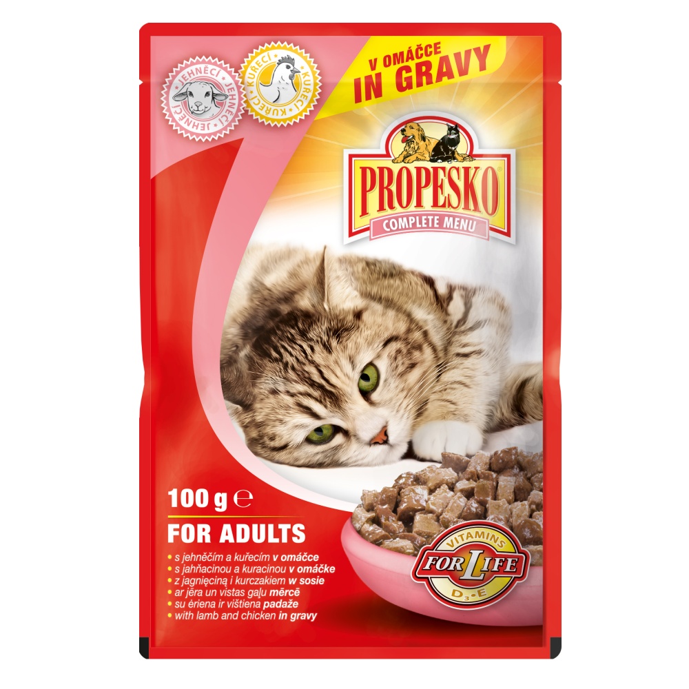 PROPESKO Cat jehněčí a kuřecí, kapsa 100 g