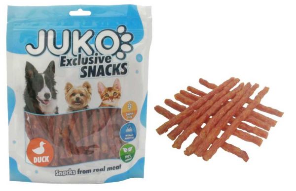 Obrázek JUKO Snacks Duck & Sweet Potato stick 250 g