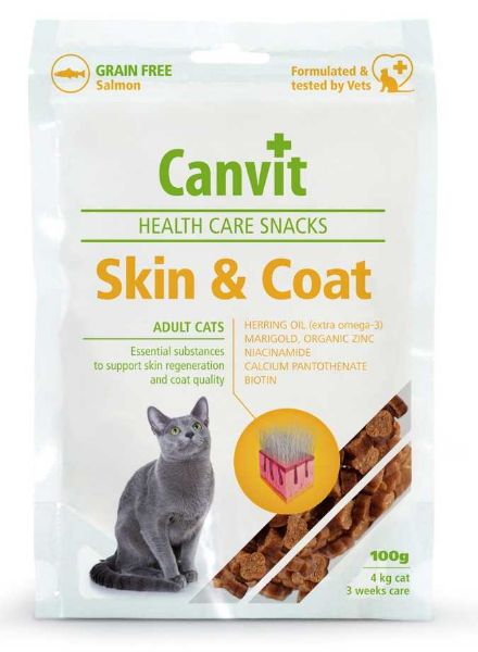 Obrázek Canvit SNACKS Cat Skin & Coat 100 g