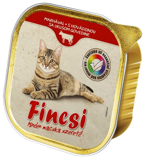 Obrázek z Fincsi Cat hovězí, vanička 100 g  