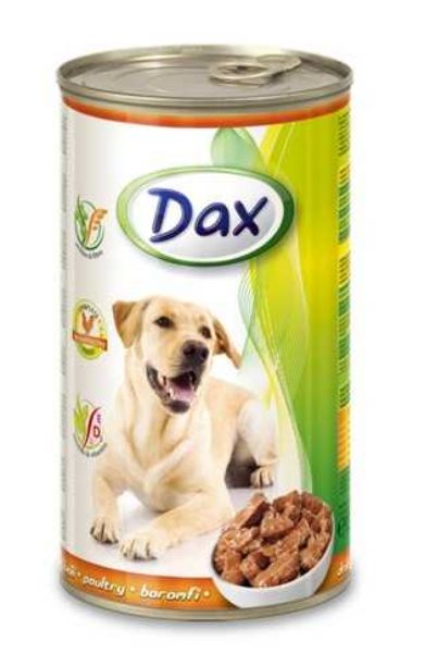 Obrázek Dax Dog kousky drůbeží, konzerva 1240 g