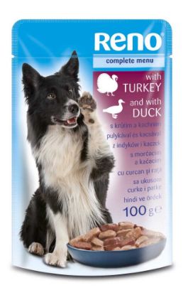Obrázek RENO Dog krůta a kachna, kapsa 100 g 