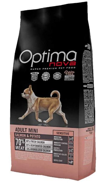 Obrázek OPTIMAnova Dog Adult Mini Sensitive Salmon & Potato GF 8 kg
