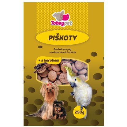Obrázek Piškoty krmné s karobem Tobby 250 g