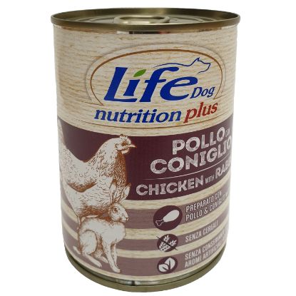 Obrázek LifeDog Chicken and Rabbit Chunks, konzeva 400 g