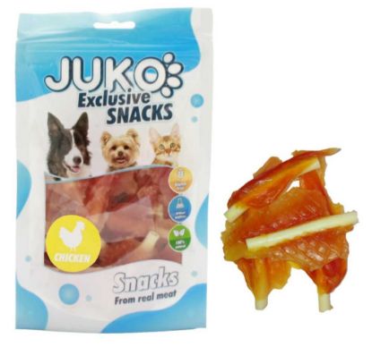 Obrázek JUKO Snacks Chicken jerky with calcium soft bone 70 g