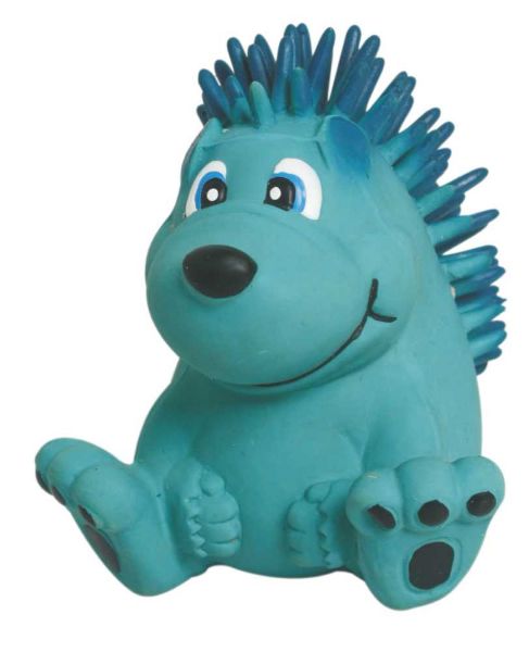 Obrázek Latexová hračka s pískadlem - modrý ježek 7,5 cm
