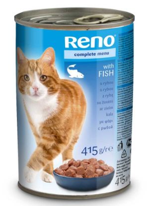 Obrázek RENO Cat kousky rybí, konzerva 415 g 
