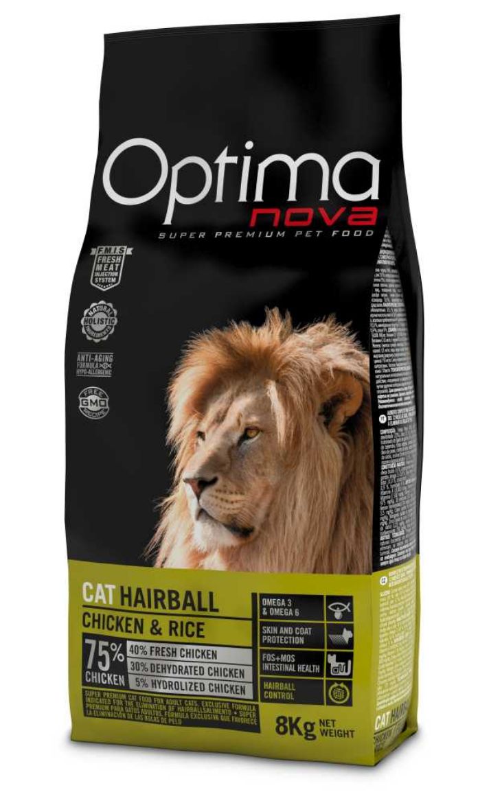 Obrázek z OPTIMAnova Cat Hairball 8 kg 