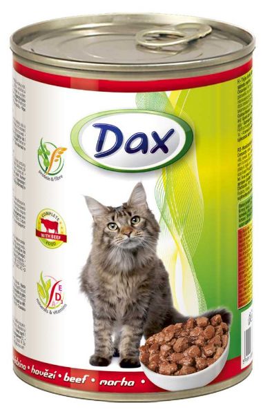 Obrázek Dax Cat kousky hovězí, konzerva 415 g