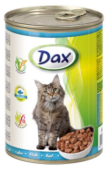 Obrázek z Dax Cat kousky rybí, konzerva 415 g 