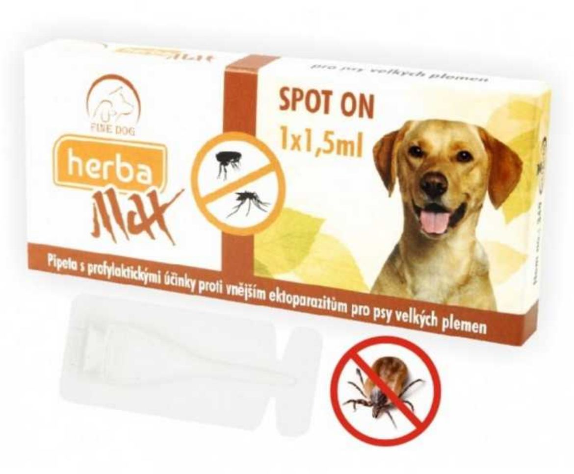 Obrázek z Max Herba Spot-on Dog repelentní kapsle, pes do 25 kg (1 x 1,5 ml ) 