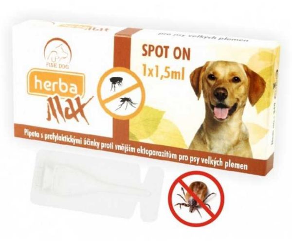 Obrázek Max Herba Spot-on Dog repelentní kapsle, pes do 25 kg (1 x 1,5 ml )
