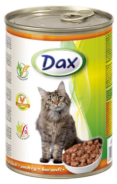 Obrázek Dax Cat kousky drůbeží, konzerva 415 g