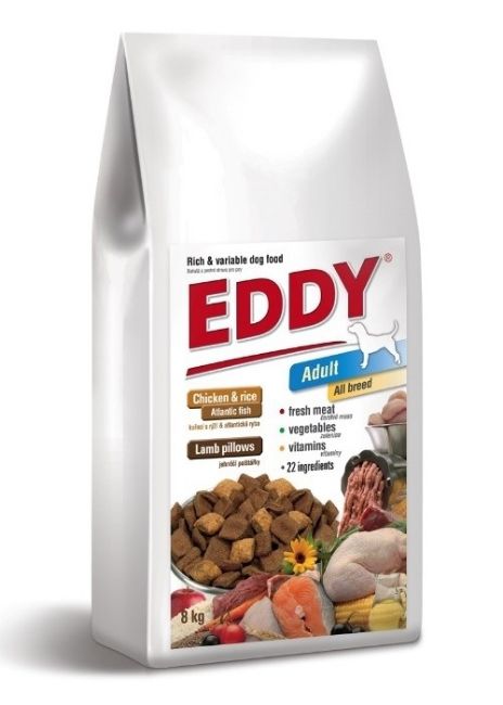 EDDY adult all breed 8 kg, kompletní krmivo pro dospělé psy, 
