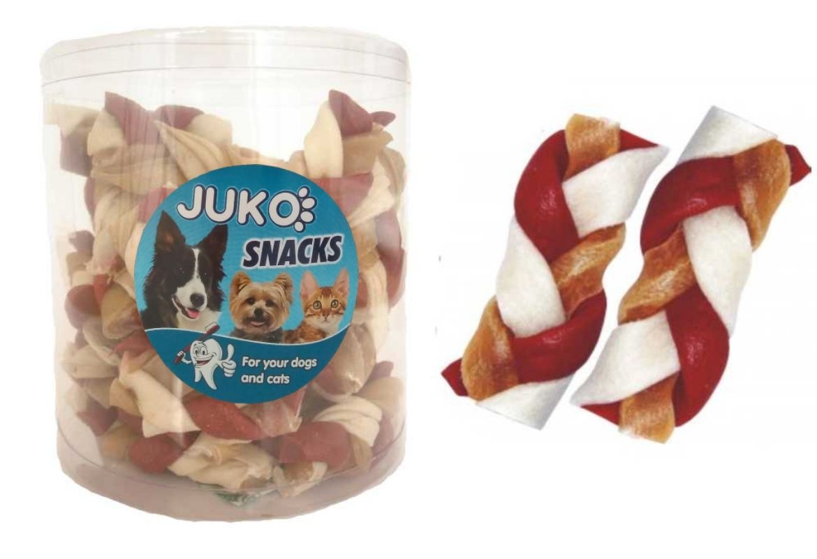 Obrázek z Splétaný copánek Hovězí JUKO Snacks (40 ks) 