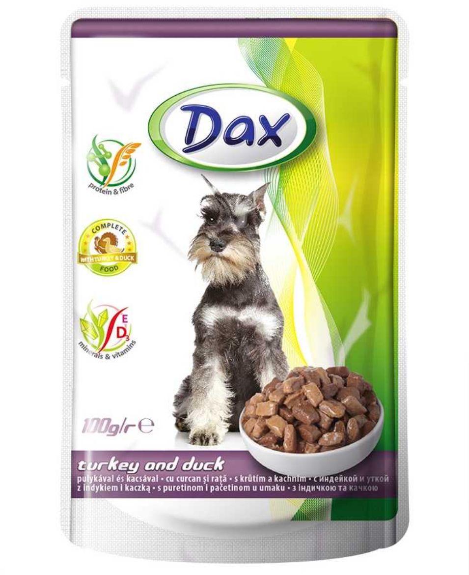 Obrázek z Dax Dog krůtí a kachní, kapsička 100 g 